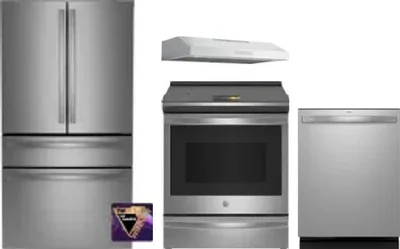 4 Piece Package Includes Refrigerator, Range, Hood And Dishwasher